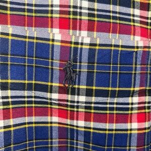 Ralph‎ Lauren Mens big Shirt Plaid button down collared shirt L/XL
